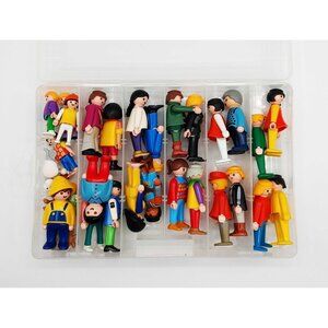 Playmobil Figures with Case some Vintage Lot of 33